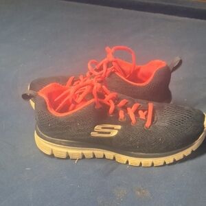 Skechers Kids' Black and Red Sneakers